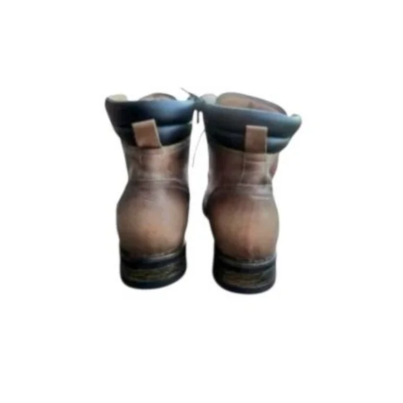 42 Taos Capstone Tobacco Brown Leather Ankle Combat Moto Lace Boot Women 11 11.5 - Picture 3 of 15